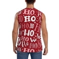 thumbnail image 4 of Kdxio Ho Pattern Funny Christmas for Men's Muscle T-shirt,Sleeveless for Workout Running Athletic Gym Lounge Casual, 4 of 7