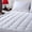 White, variant on Oaskys Hypoallergenic Mattress Topper – Grid Fitted Sheet, Soft Microfiber Top Mattress Cover, Wrinkle Resistant Breathable for All Season Comfort