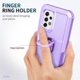 thumbnail image 4 of Nalacover For Samsung Galaxy A53 5G Slim Case,Luxury Hybrid Hard PC and TPU Rugged Bumper 3-In-1 Rotatable Magnetic Ring Kickstand Four Corner Guard Shockproof Anti-Scratch Back Phone Cover.Purple, 4 of 7