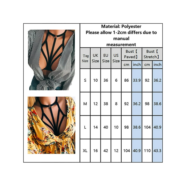 Sexy Women Girl Hollow Out Elastic Cage Bra Bandage Strappy Halter Bra  Chemise Leopard Lingerie for Women, Black, Small : : Clothing,  Shoes & Accessories