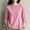 Pink, variant on ZGRBOU Womens Oversized 3/4 Sleeve T-Shirts Waffle Crew Neck Boxy Tops Summer Casual Loose Fit Basic Tunic Shirts