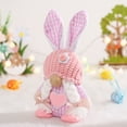 thumbnail image 3 of Dalrosia Easter Gnomes Decorations, Plush Easter Bunny Handmade Swedish Tomte Elf Stuffed Doll Rabbit Gifts Cute Easter Faceless Dwarf Bunny Household Ornaments, Home Decor, 3 of 3
