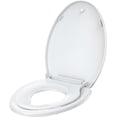 thumbnail image 1 of Bingirl 2-in-1 Dual Seat 19 Inch White Toilet Seat Elongated Quick Release Soft Close Quick Install, 1 of 7