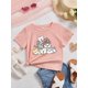 thumbnail image 1 of Camiseta informal de manga corta con estampado de gato de dibujos animados para chica joven, ideal para verano, 1 of 6