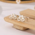 thumbnail image 6 of SUSHANG Bicycle Earrings Fashion Personality Temperament Mini Bike Earrings for Women Jewelry Gifts, 6 of 9