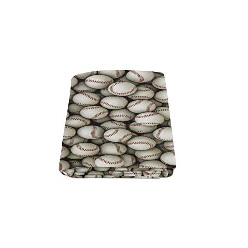 Rylablue Baseball Blanket Fleece Throw Blanket For Sofa Or Bed 58x80 Inches