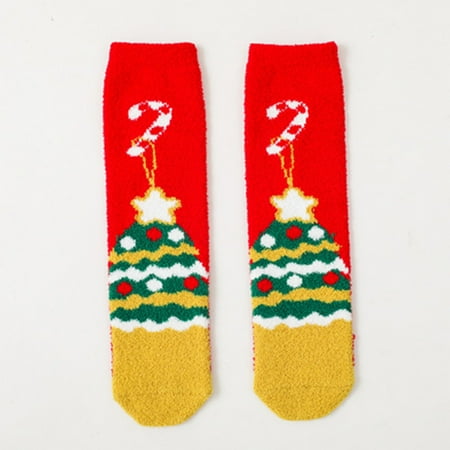 

kpoplk Christmas Socks For Kids Kids Baby Girls Boys Christmas Warm Sleep Long Sock Knee Socks Slipper Stocking Soft(C)