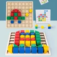 thumbnail image 1 of Wooden Creative Block Puzzle Children Color Shape Early Educational Toys Kids Exercise Patience Toys Montessori Teaching Aids, 1 of 6