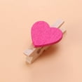 thumbnail image 4 of 50 Uds Mini Clips de madera pinzas para la ropa Clips artesanales con corazones para decoración del Día de San Valentín para fiesta de boda, 4 of 8