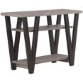 thumbnail image 1 of Coaster Contemporary Wood 2-Shelf V-Shaped Sofa Table in Gray, 1 of 3