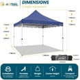 thumbnail image 3 of SANOPY 10 x 10 ft Pop-up Canopy Tent, Outdoor Straight Legs Instant Canopy - Deep Blue, 3 of 7