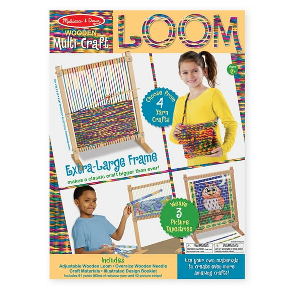 Melissa & Doug Wooden Multi-Craft Weaving Loom Kit- - MD9381