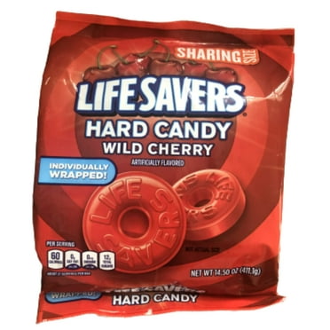 LifeSavers Hard Candy Wild Cherry Sharing Size 14.5 oz each bag Individually Wrapped 3 bags