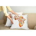 thumbnail image 3 of Ambesonne African Throw Pillow Cover 2 Pack, Map, 24", Orange Brown, 3 of 6