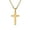 Gold no chain, variant on Unisex Stainless Steel Vintage Punk Hip Hop Solid Glossy Inclined Plane Cross Biker Pendant Amulet Crucifix Necklace Silver Free Chain