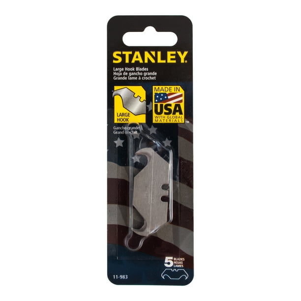 STANLEY 5pk Hook Utility Knife Blades 11983