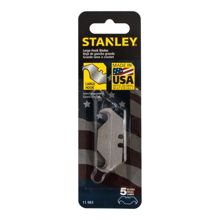 STANLEY 5pk Hook Utility Knife Blades | 11-983