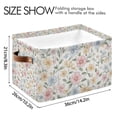 thumbnail image 4 of Yayeee Canvas Storage Basket with Handles for Shelves Fabric Bins Closet Organizer, Pastel Floral Pattern, 4 of 8