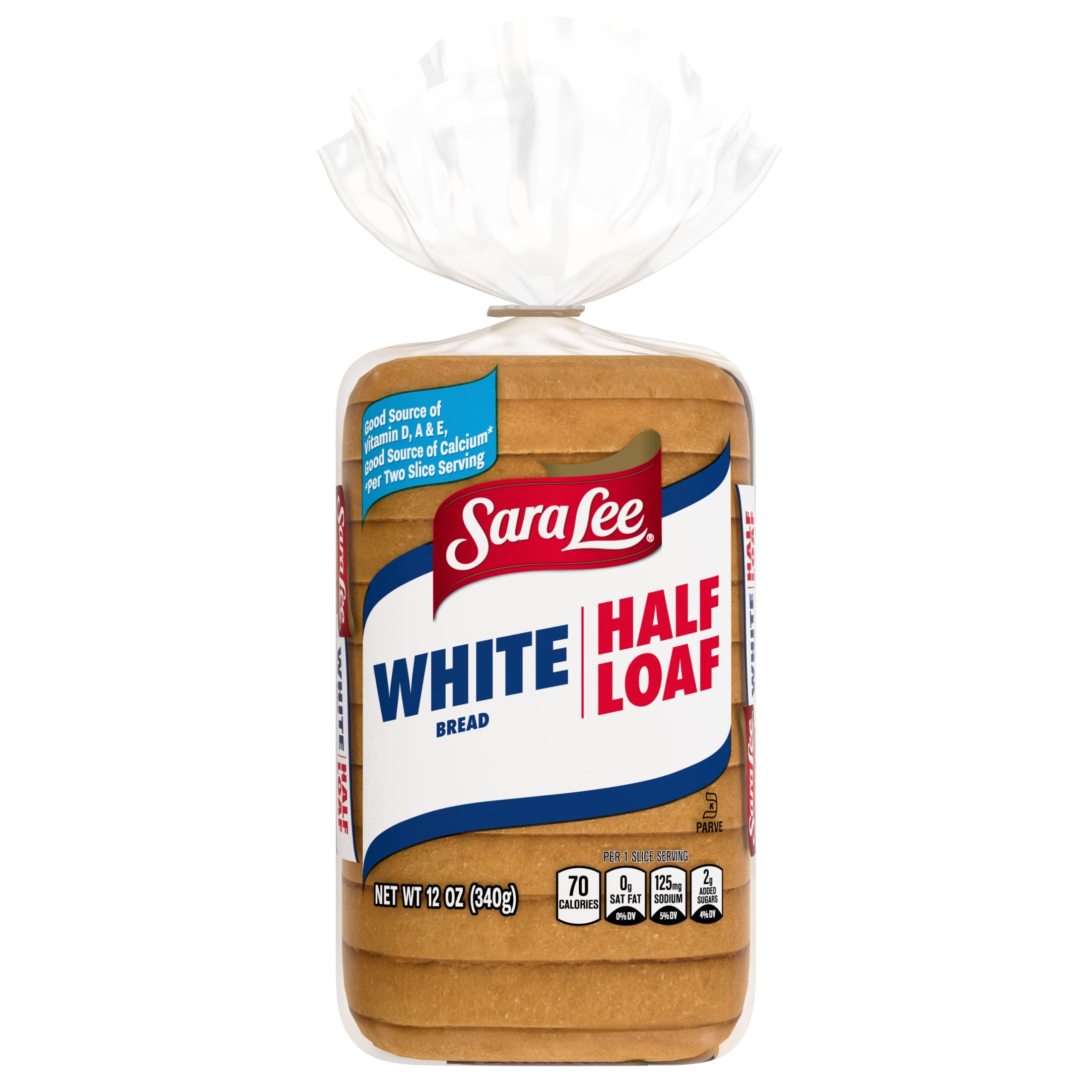 Sara Lee White Bread, Half Loaf, 12 oz, Sandwich Bread, Bag