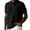 Black, variant on Shirt for Mens Casual Textured Knit Herringbone Jacquard Short Sleeve Collared Top Lightweight Breathable Solid Color Tee