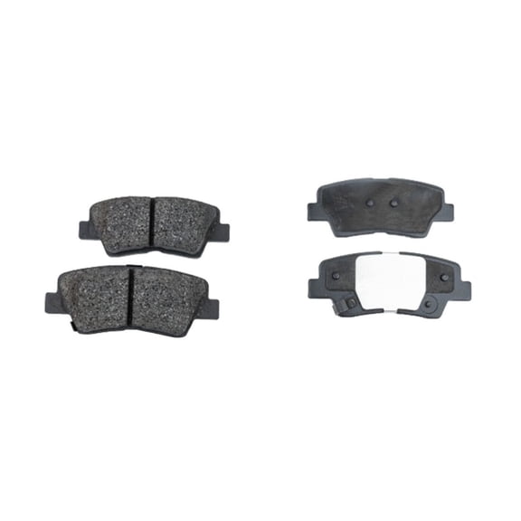DAMAIJOY 4pcs Disc Brake Pad Kit Set Front Rear Side Ceramic Slotted 2 Wheel FWD for Hyundai for Azera 09-11 for Elantra 10 for Sonata 08-10,for Kia for Amanti 07-09 for Soul 10-13