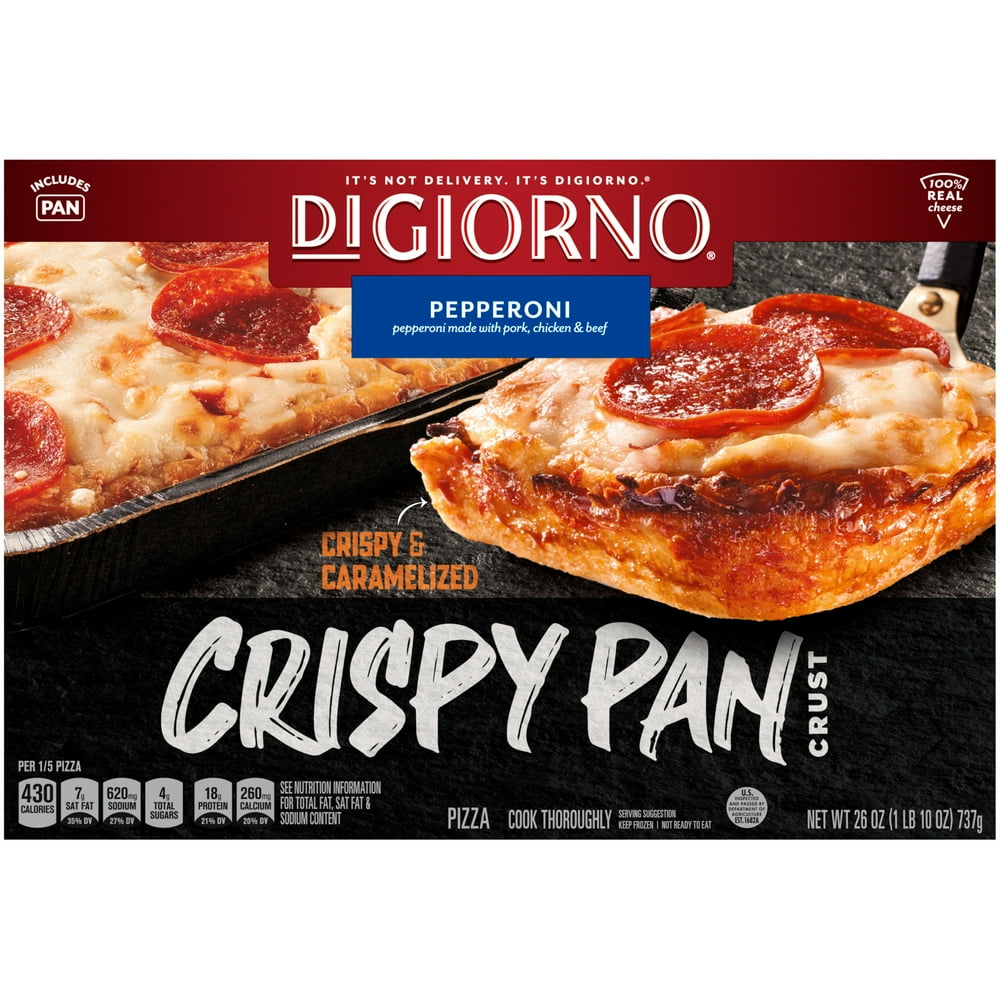 DiGiorno Crispy Pan Pepperoni Frozen Pizza, 26 oz