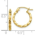 thumbnail image 4 of Primal Gold 14K Yellow Gold Twist Hoop Earring, 4 of 6