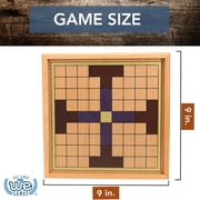 WE Games Kings Table Wooden Board Game, Tablut Viking Strategy Game