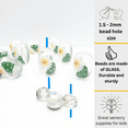 thumbnail image 4 of Flower Glass Beads For Bracelets Making, DIY Jewelry Supplies, Gift For Beader, 40 pcs, Cactus, 4 of 9