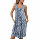 thumbnail image 2 of Camisón de mujer con estampado y bolsillos, sin mangas, plisado, cuello redondo, 2 of 7