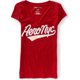 thumbnail image 1 of Aeropostale - Camiseta gráfica con cuello en V para mujer con pintura de hojaldre brillante, rojo, XS Aeropostale Camiseta gráfica, 1 of 1