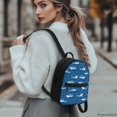 thumbnail image 3 of HELLHERO Shark Geometry Backpack Purse with Lightweight Zipper Pocket Crossbody Shoulder Bag for Vacation, Polyester Mini Polyester Backpacks for Travel, 3 of 8