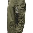 thumbnail image 6 of Ma Croix Mens Ruched Bomber Jacket Lightweight Waterproof Nylon Gathered Sleeve, 6 of 6