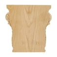 thumbnail image 4 of 8-1/8 in. x 8-1/8 in. x 1-5/8 in. Unfinished Hand Carved North American Alder Acanthus Wood Onlay Capital Wood Applique, 4 of 5