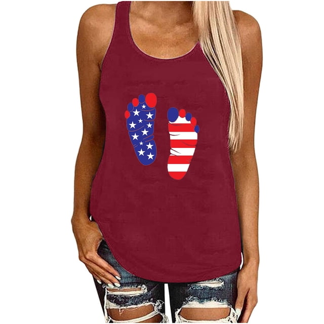 Blusa sin mangas con cuello redondo y estampado de girasol para mujer Fridja gh3102