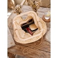 thumbnail image 3 of LAVA Straw Handbags Purses Chain Crossbody Pocketbook Bag Casual Woven Beach Bags for Beach, Travel & Casual Outfits (Beige), 3 of 8