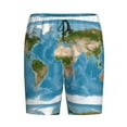 thumbnail image 6 of Daiia Earth View World Map Mens Woven Stretch Pajama Short,Short Pajama Pants-X-Large, 6 of 7