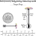 thumbnail image 5 of Body Candy 14G Women 316L Stainless Steel Cool Shades Bunny Mens Barbell Tongue Ring Body Piercing Jewelry 5/8”, 5 of 8