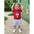 thumbnail image 5 of AceBaby Little Girls 4th of July Outfits 6M-4T Summer Ice Cream Embroidery Tops and Striped Shorts Set, 5 of 10