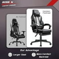 thumbnail image 4 of Waleaf Gaming Chair, Ergonomic Heavy Duty Design, Gamer Chair with Footrest and Lumbar Support, Large Cushion High Back Office Chair, Big and Tall Computer Chair, 4 of 7
