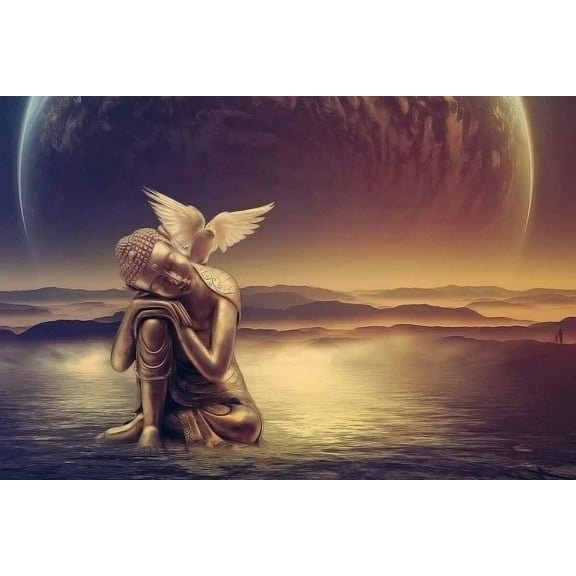 Buddha World - Canvas OR Print Wall Art