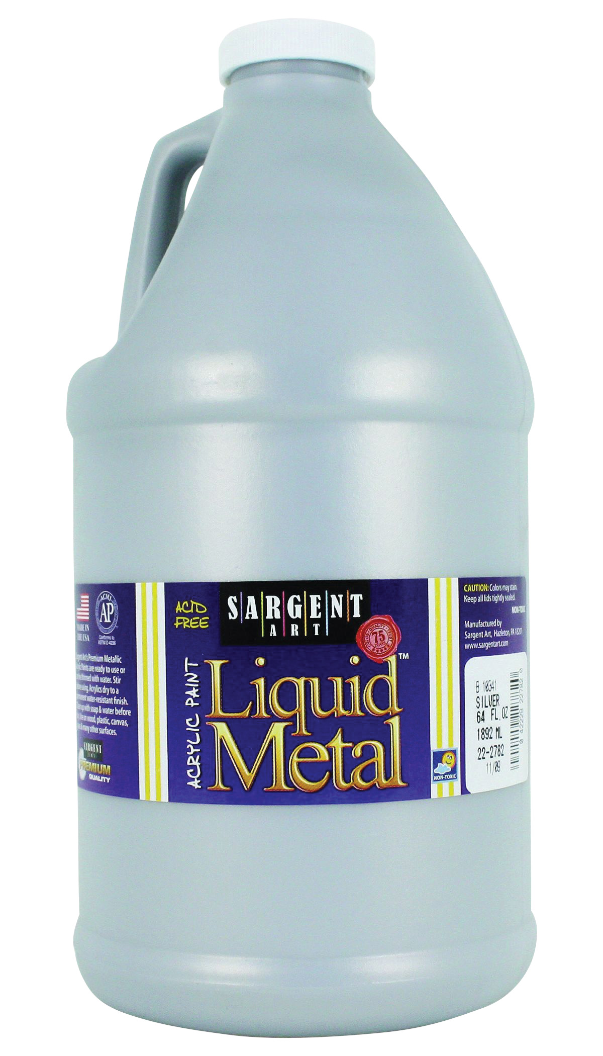 Sargent Art Liquid Metal Non Toxic Premium Acrylic Paint 64 Oz Jar Sargent Art Liquid Metal Non Toxic Premium Acrylic Paint 64 Oz Jar