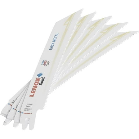 LENOX Tools Reciprocating Saw Blades, Metal Cutting, 6-Inch, 14 TPI, 5-Pack 21067614GR