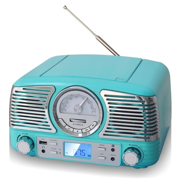 Estéreo TECH-PLAY QT62BT retro con CD, Bluetooth, USB y AUX