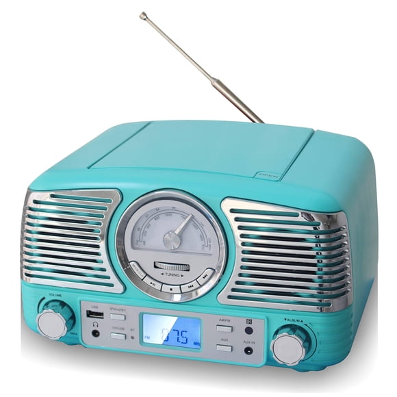 Estéreo TECH-PLAY QT62BT retro con CD, Bluetooth, USB y AUX