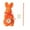 Orange, variant on Flocked Bunny Figurines with Bowtie & Sunflower - 7.8" Easter Tabletop Decorations for Spring Centerpieces, Home Office, Lawn, and Garden Party Sculpture Decor