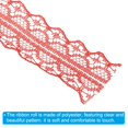 thumbnail image 4 of Uxcell 1.2 Inch Wide 25 Yards Lace Trim Ribbon Sewing Lace Roll Gift Package Pattern Wrapping Red 2 Pack, 4 of 6