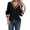 Black, variant on TIANZEN Plus Size Casual Tunic Top Long Sleeve Solid Color Contrast Trim Blouse For Fall Winter Seasons Comfortable Flowy Loose Fit Shirt With Fashionable Collar Design Top for Women Summer