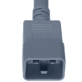 thumbnail image 4 of World Cord Sets 2 Foot IEC 60320 C20 to C13 PDU Adapter Style 15 Amp Power Cable (Gray), 4 of 5