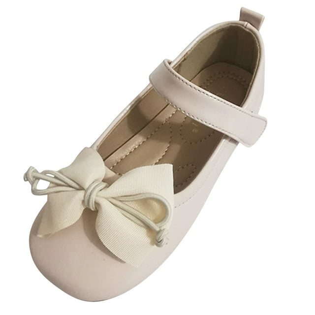NOKIO Chaussures en Cuir pour Enfants Mary-Jane avec Détails Perles, Chaussures de Mode à Semelles Souples en Noir Classique